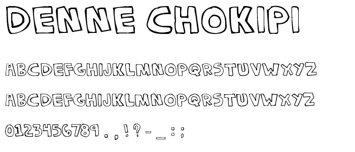 Denne CHOKIPI font